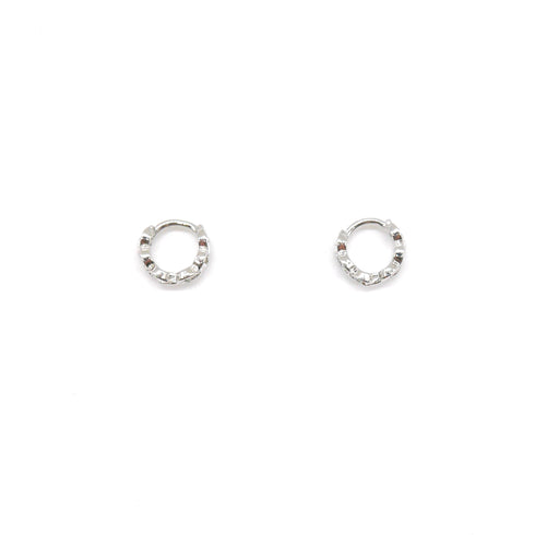 Deformed chain pierce earrings
